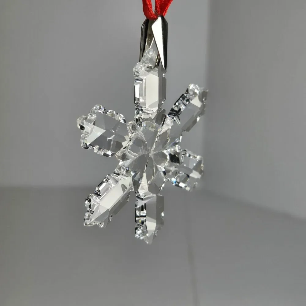1992 Swarovski Annual Edition Crystal Snowflake Star Ornament 168690 Red Box